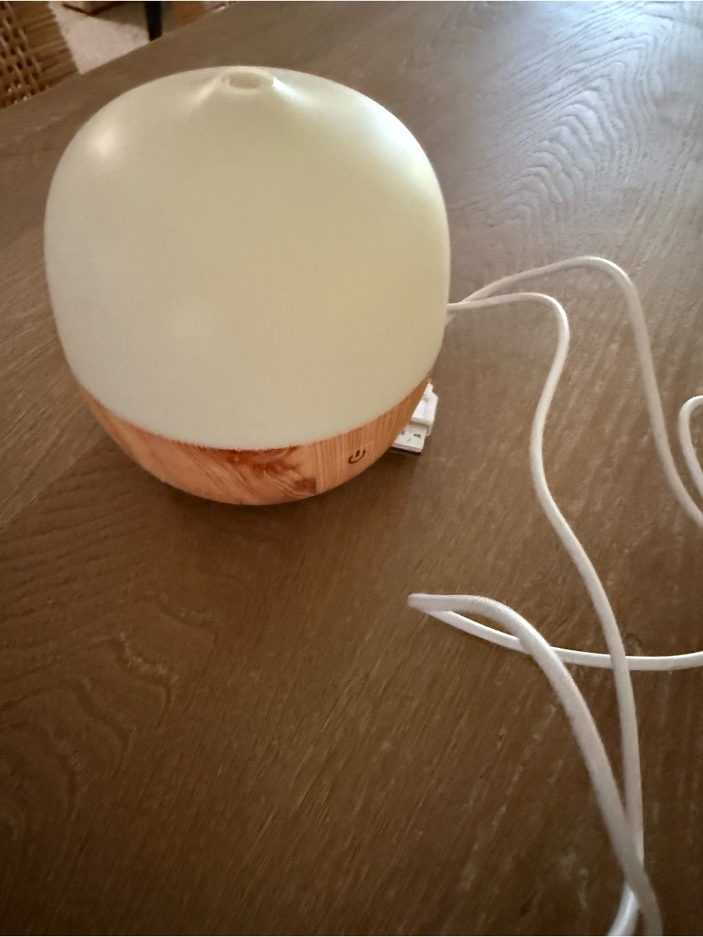 Wood Grain Ultrasonic Diffuser in Cream and Brown - Vitality Home